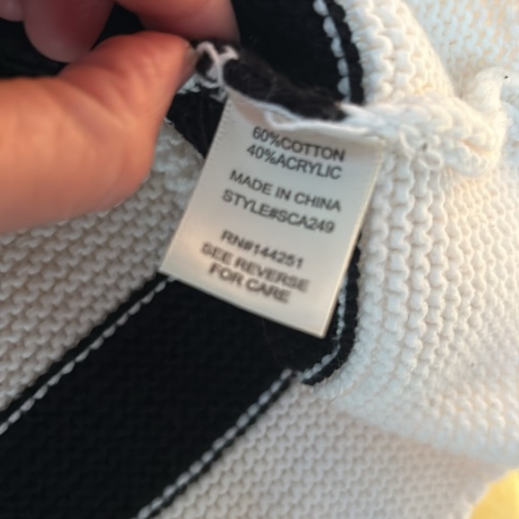 Sincerely Jules Striped Collared V-Neck Sweater - Picture 6 of 8